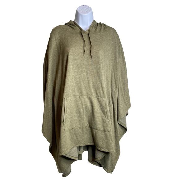 Cuddl Duds Women's Green Comfortwear Hooded Poncho Size L/XL Cozy Soft Lounging - Picture 1 of 10